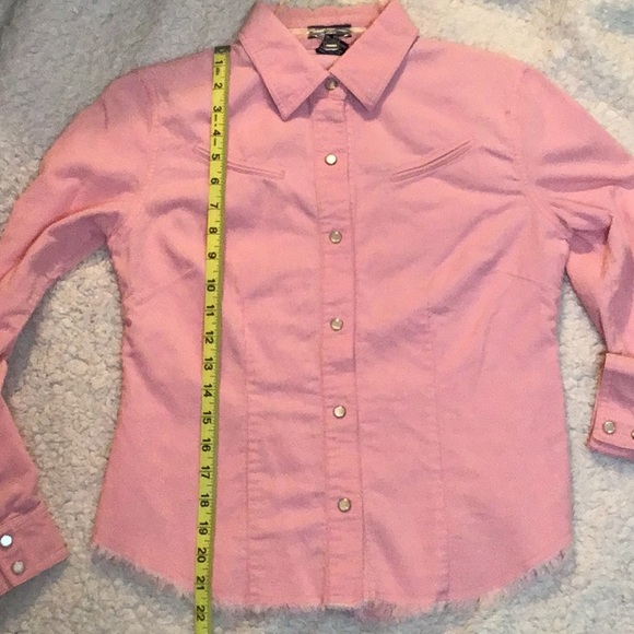 Blue Asphalt 🤠 Corduroy Snap Down w/fringe - Picture 7 of 7